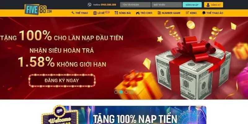 Five88 đem tới nhiều dịch vụ cá cược hấp dẫn