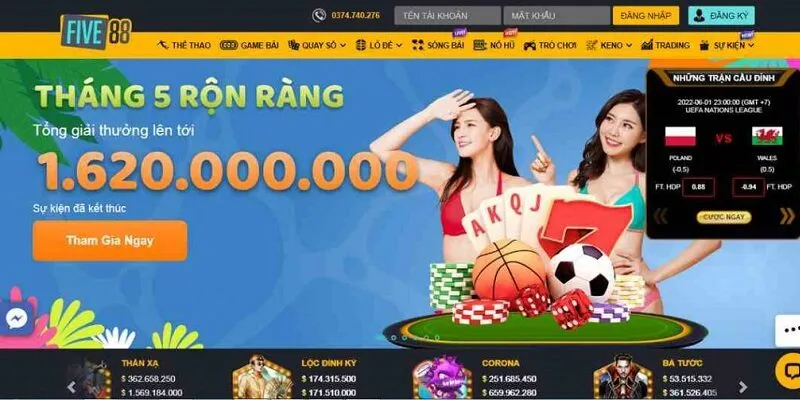 Giới thiệu Five88 nhận ngay giftcode 50k cho tân thủ